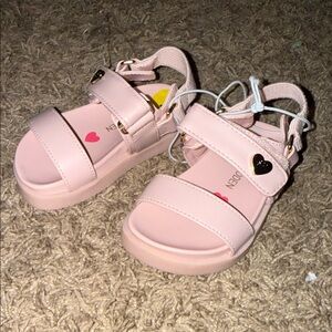 Steve Madden Pink Heart Kids Sandals